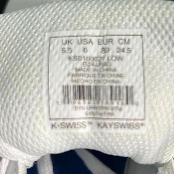 NEW - K-Swiss Classic Youth Tennis Sneakers, All White - Size 6 - Picture 7 of 7